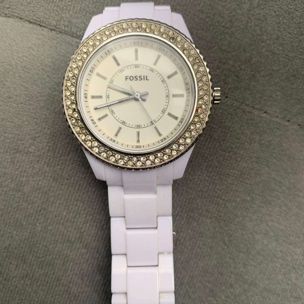 Fossil Women’s Watch White Great condition